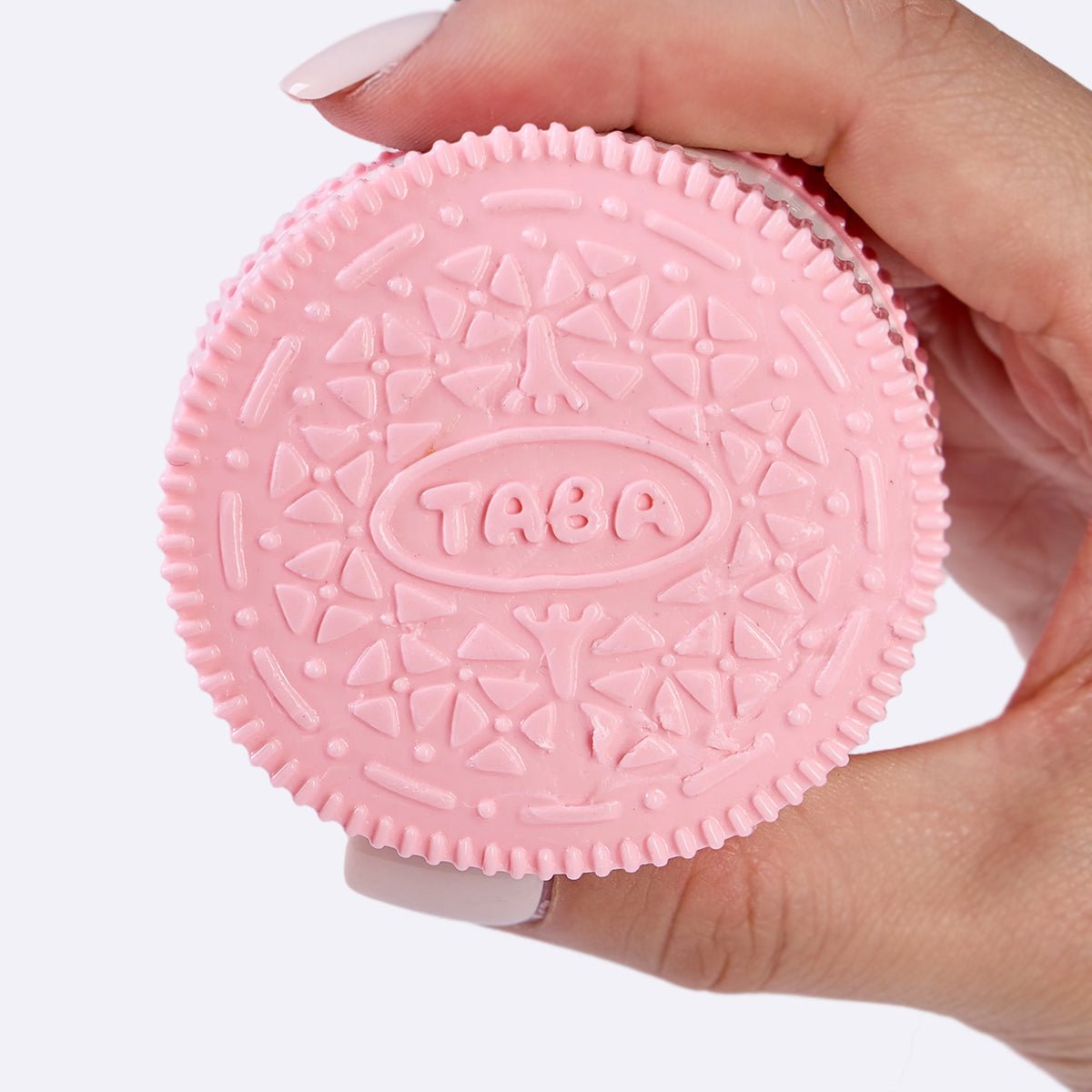 100g Pink-white Sandwich Cookie Taba Squishy - Image 5