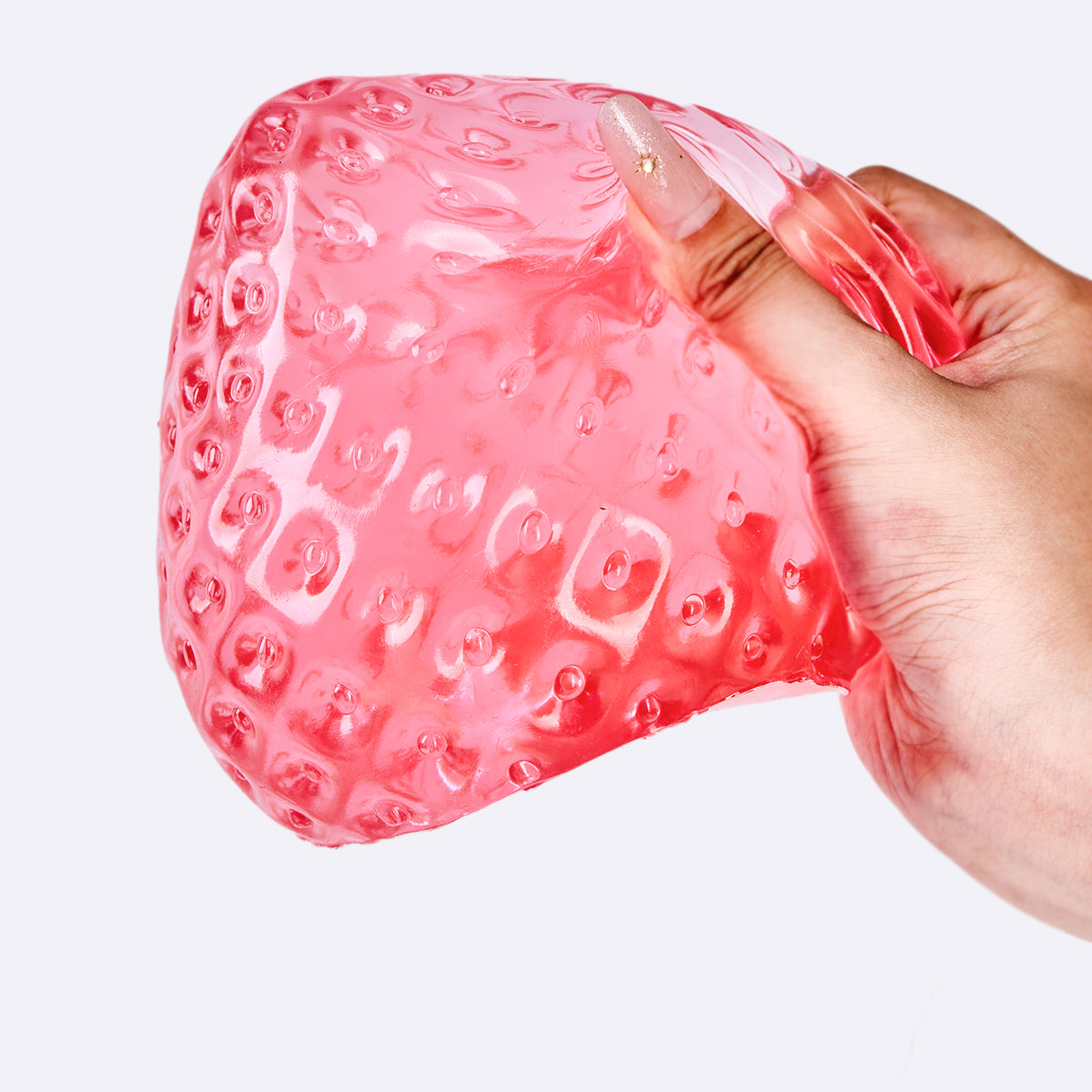 Jumbo Clear-red Strawberry Taba Squishy - Image 3