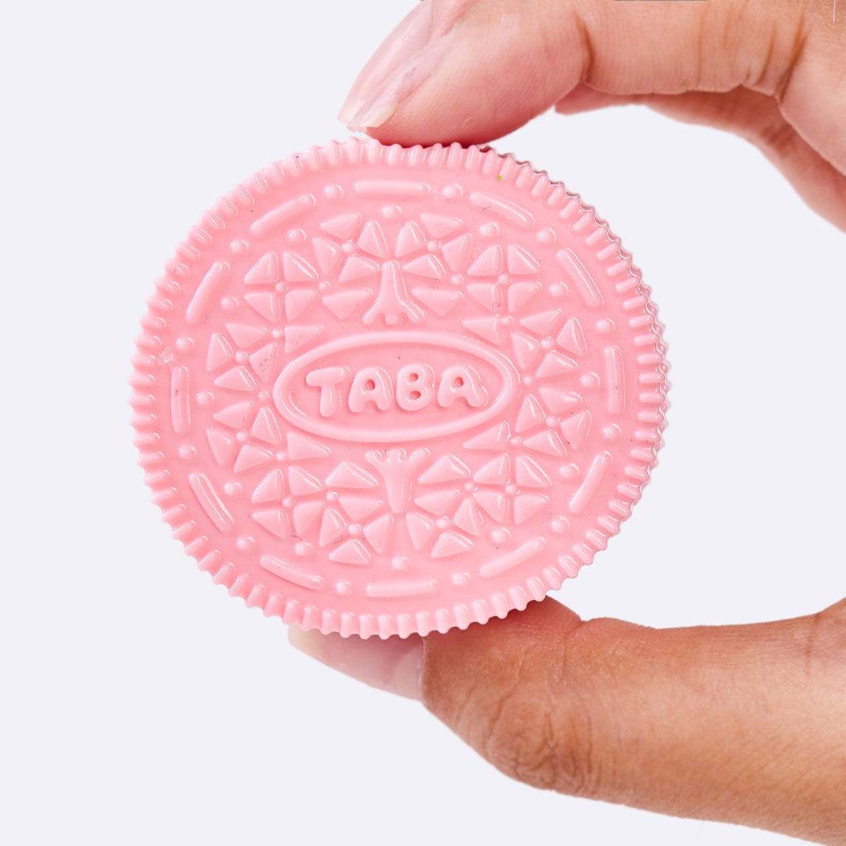 60g Pink-white Sandwich Cookie Taba Squishy - Image 4