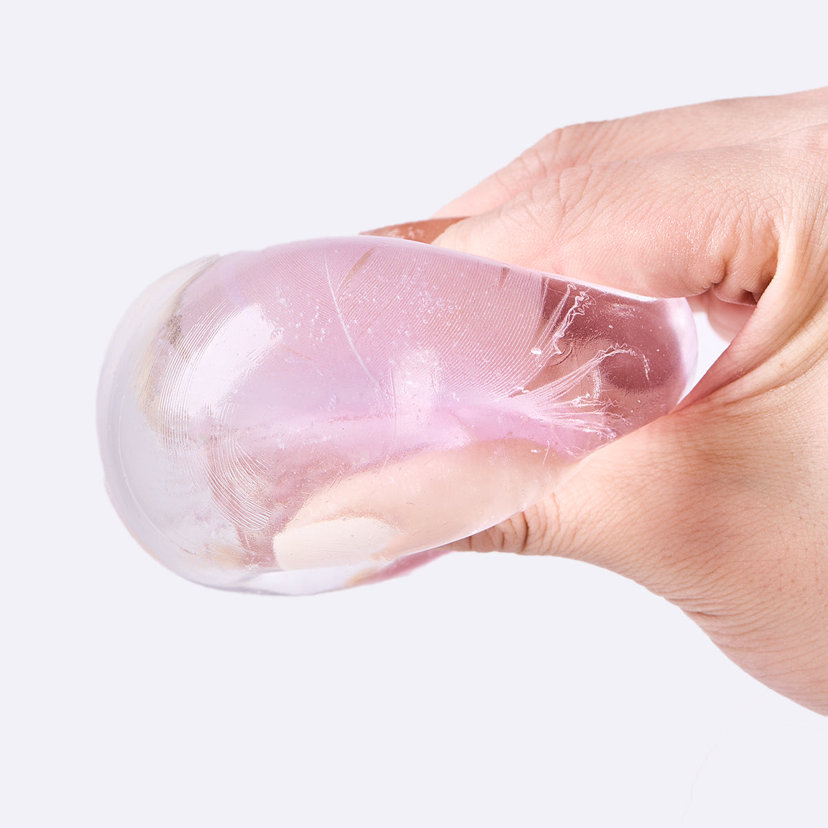 Nested Crystal Purple Feather Taba Squishy - Image 2