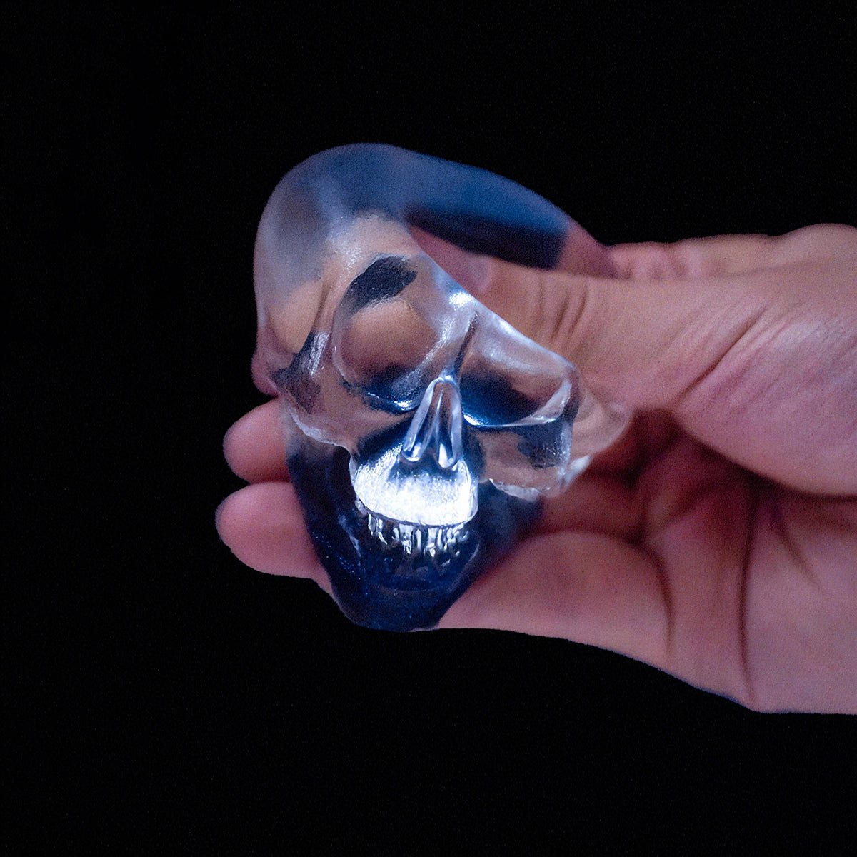 100g Clear Skull with Light Taba Squishy - Image 2