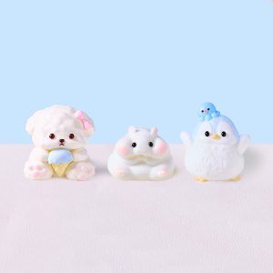 White Cute Animal Set Taba Squishy
