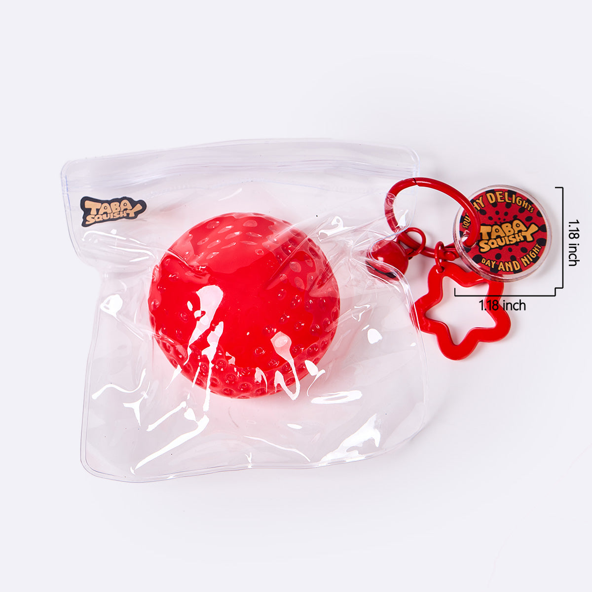 Red Strawberry Taba Squishy - Playdough Like - Image 6