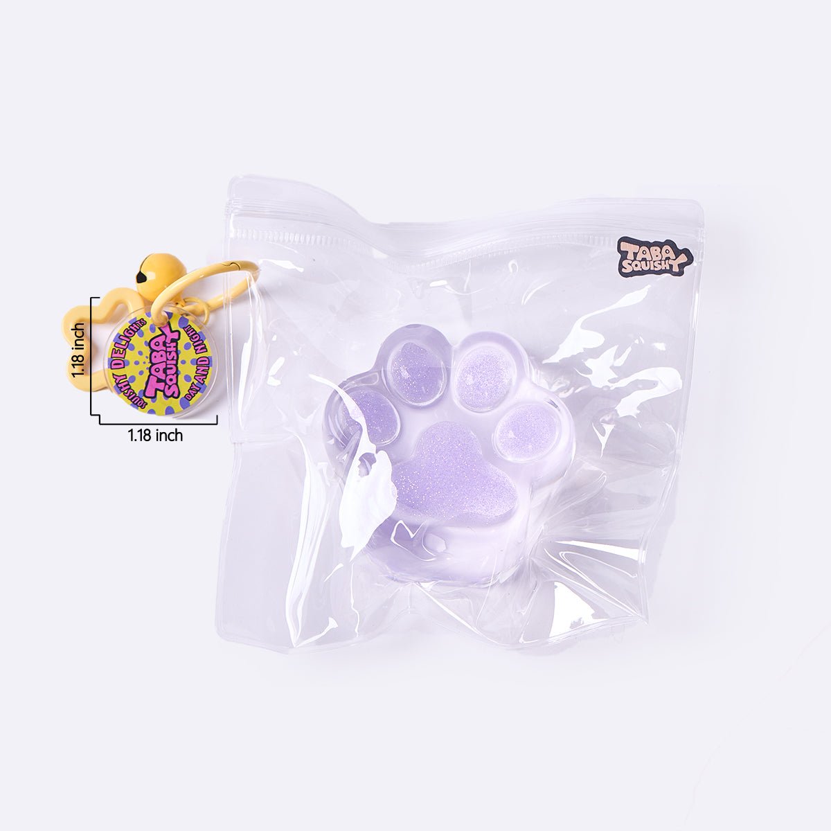 Glitter Clear-purple Paw Taba Squishy - Image 6