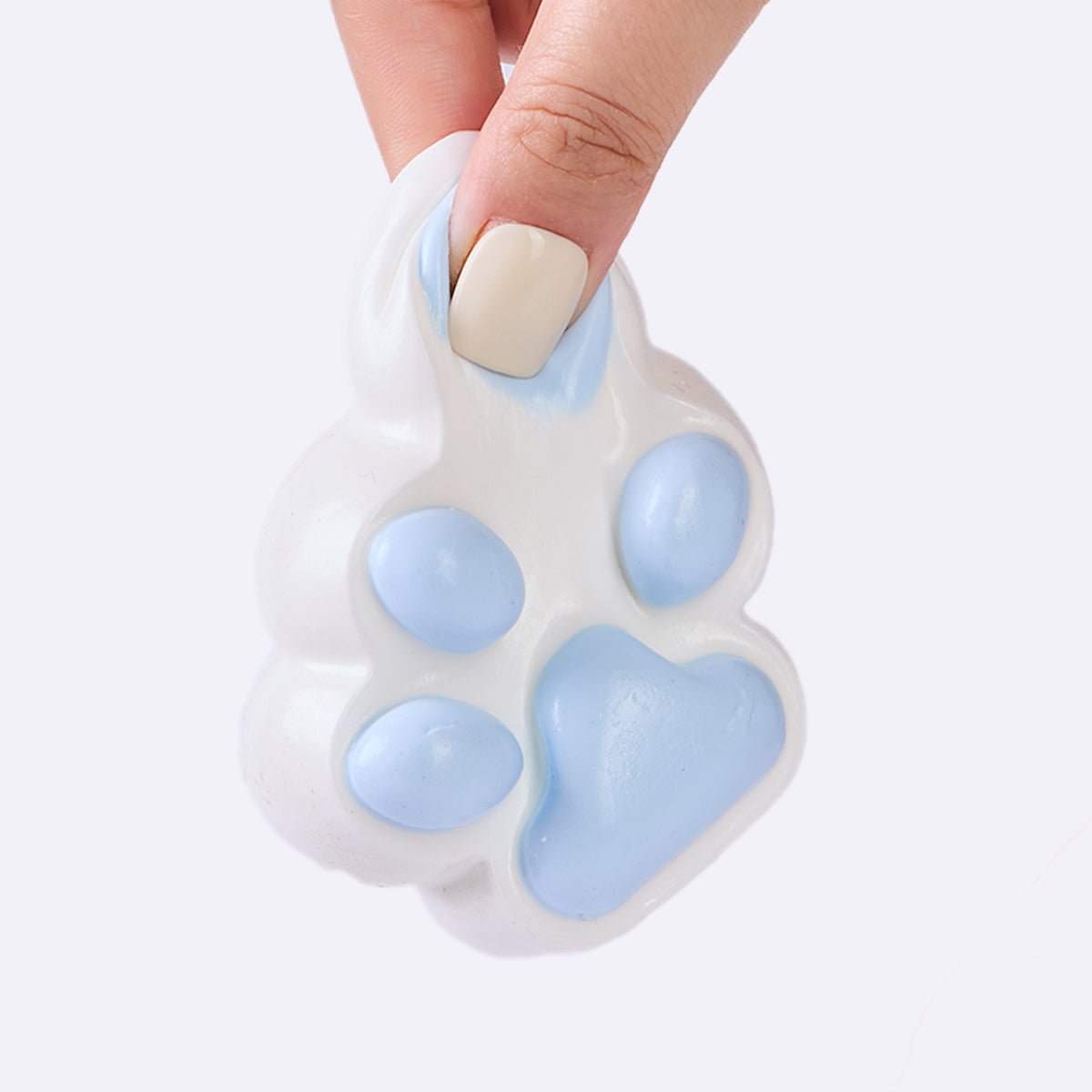 100g White-blue Paw Taba Squishy - Image 4