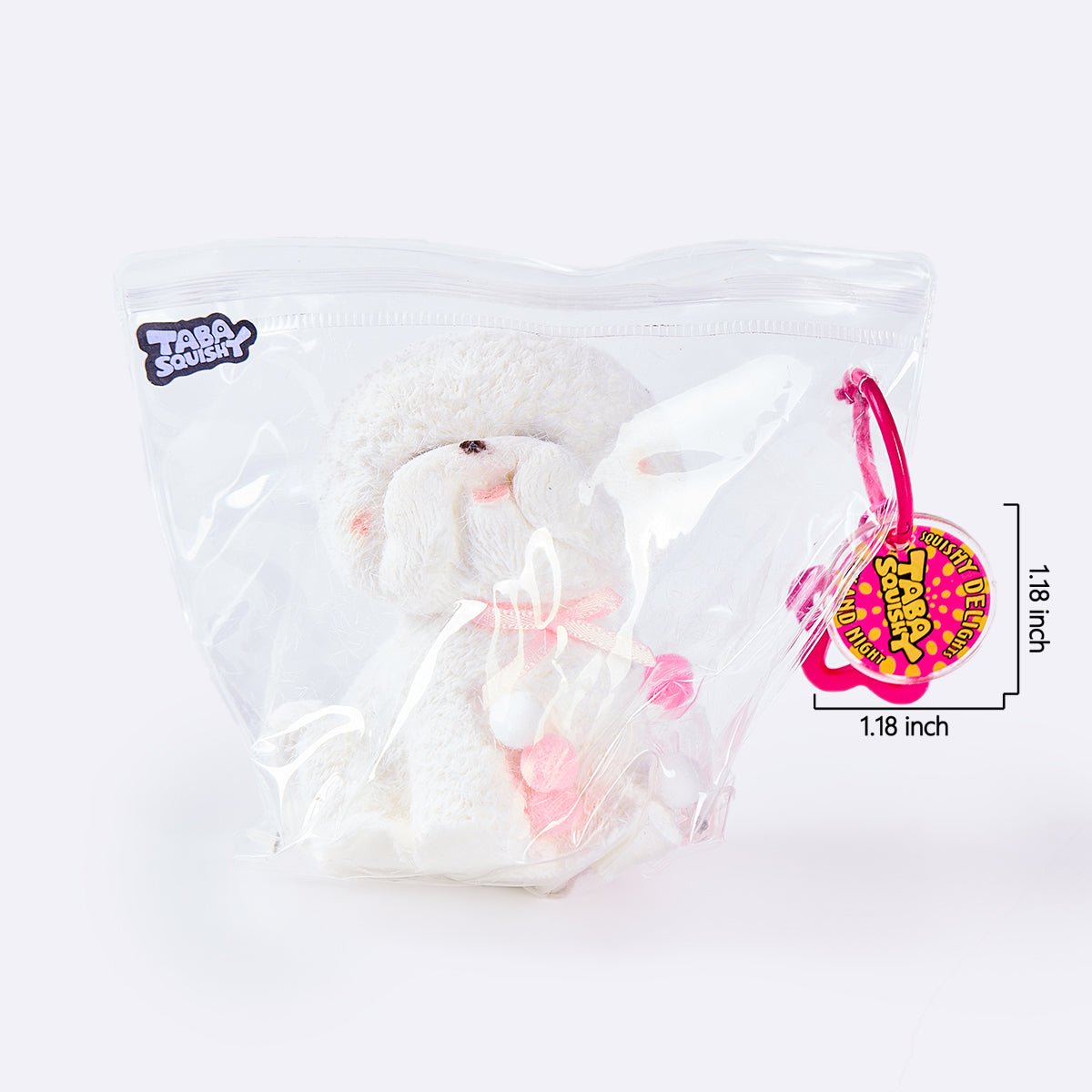 Flocked White Bichon Taba Squishy - Image 6