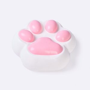 Jumbo White-pink Paw Taba Squishy
