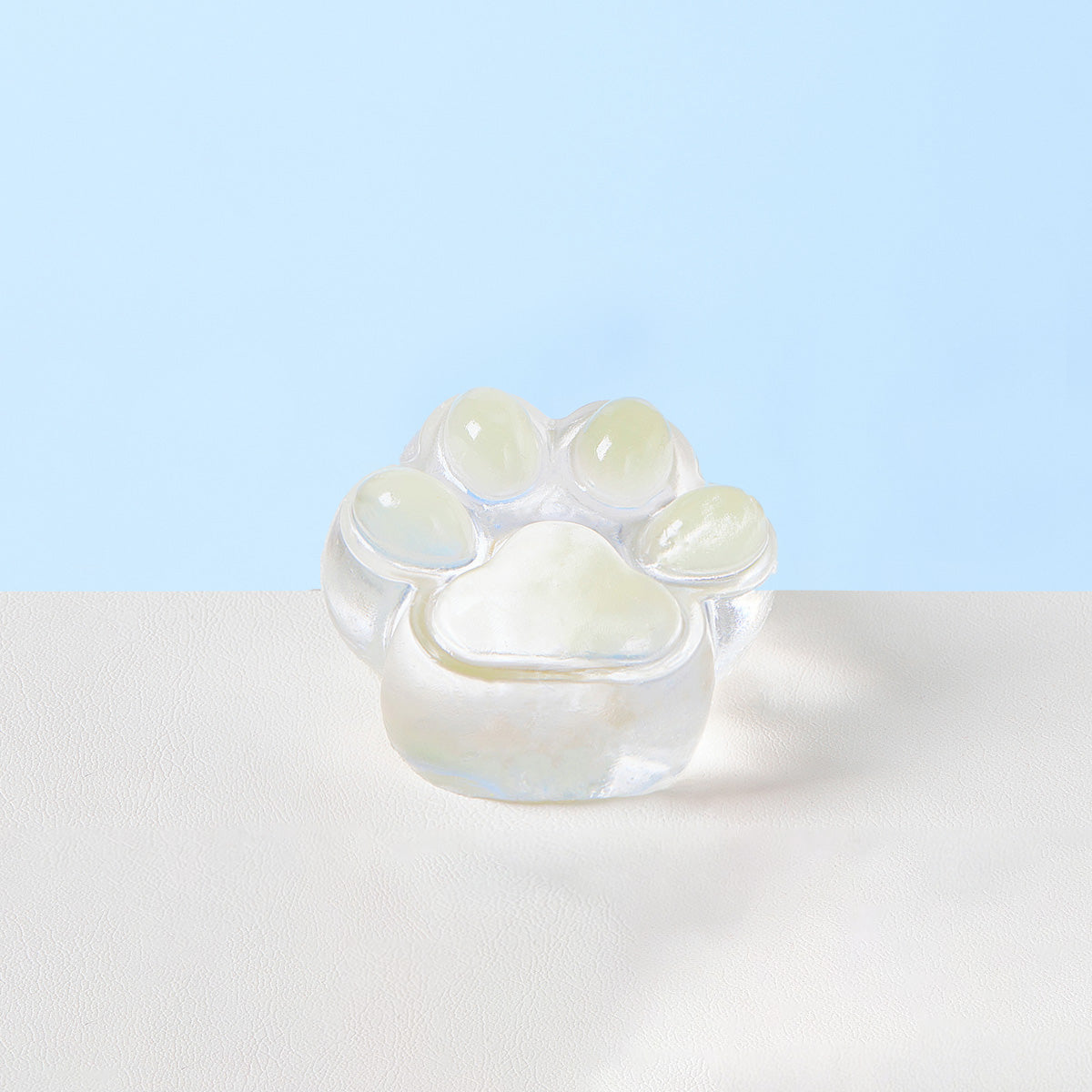 Transparent-green Paw Taba Squishy
