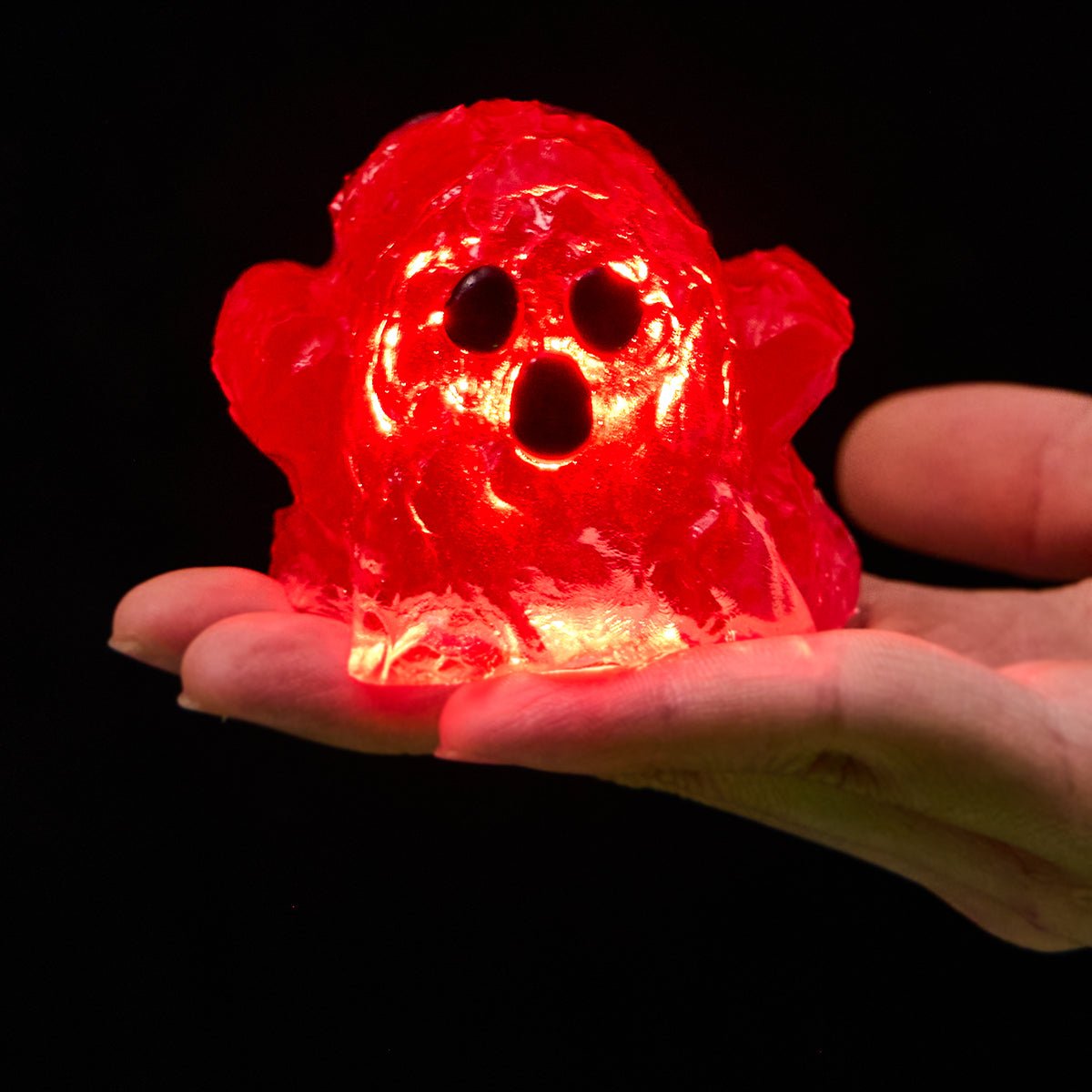 Clear Ghost with Red Light Taba Squishy - Image 3