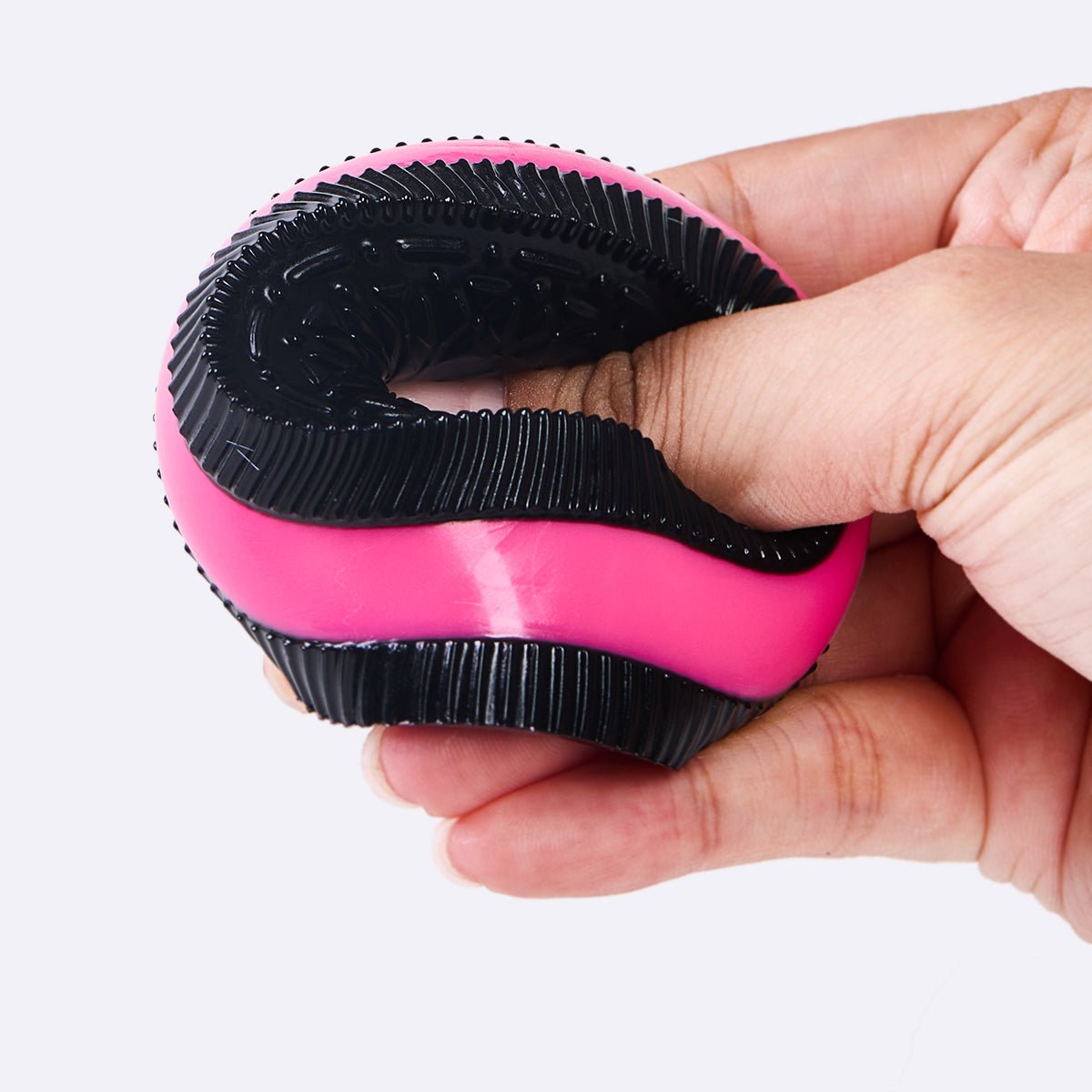 60g Black-fuchsia Sandwich Cookie Taba Squishy - Image 3
