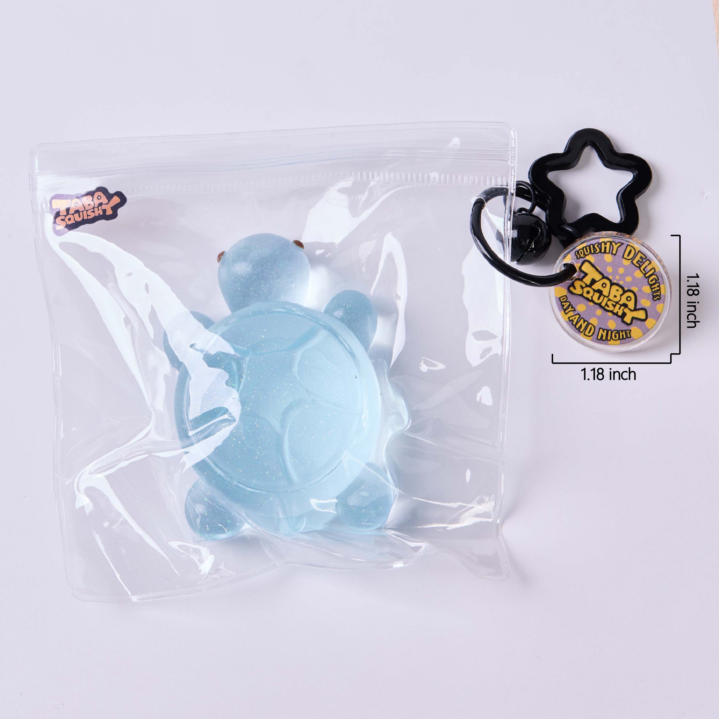 Glitter Transparent-blue Turtle Taba Squishy - Image 7