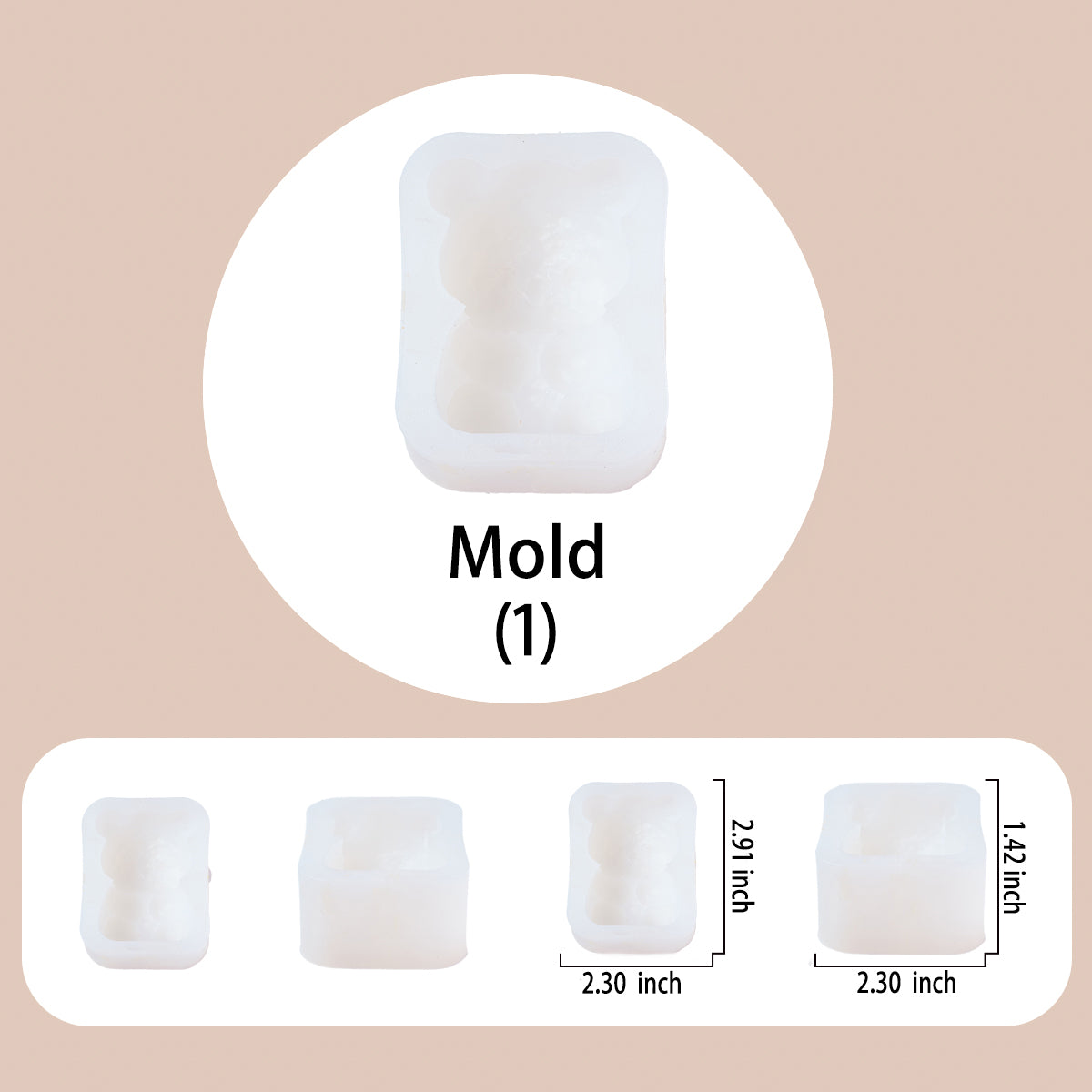 Butter Bear Taba Squishy DIY Mold Set - Image 2