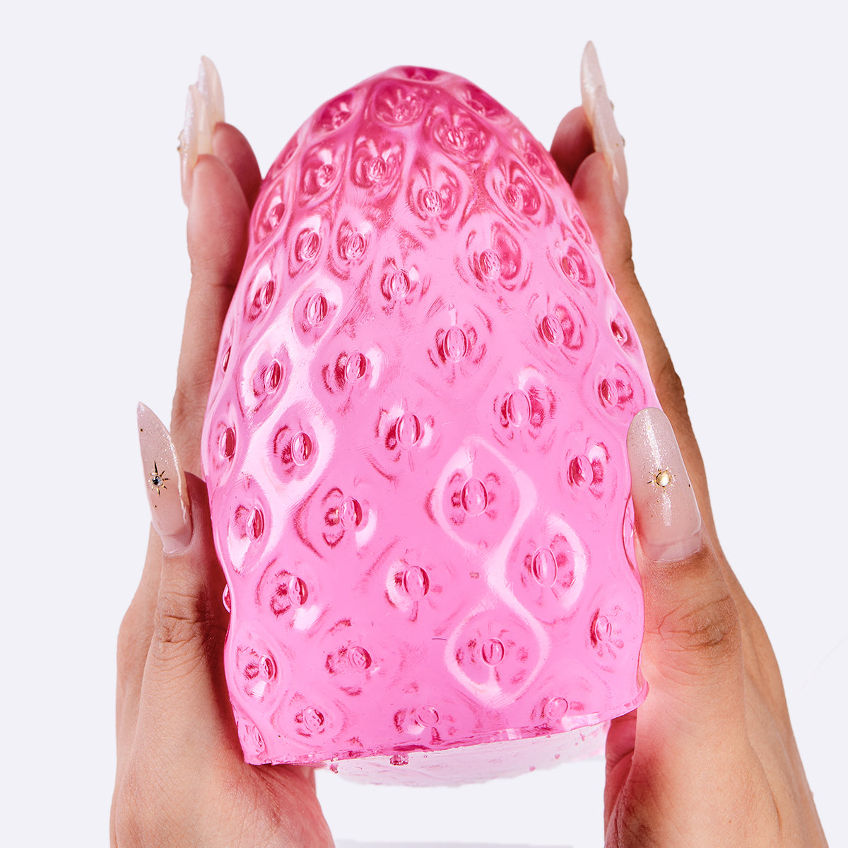 Jumbo Clear-pink Strawberry Taba Squishy - Image 3