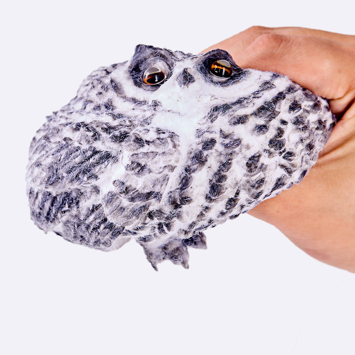 Flocked Gray Owl Taba Squishy - Image 3