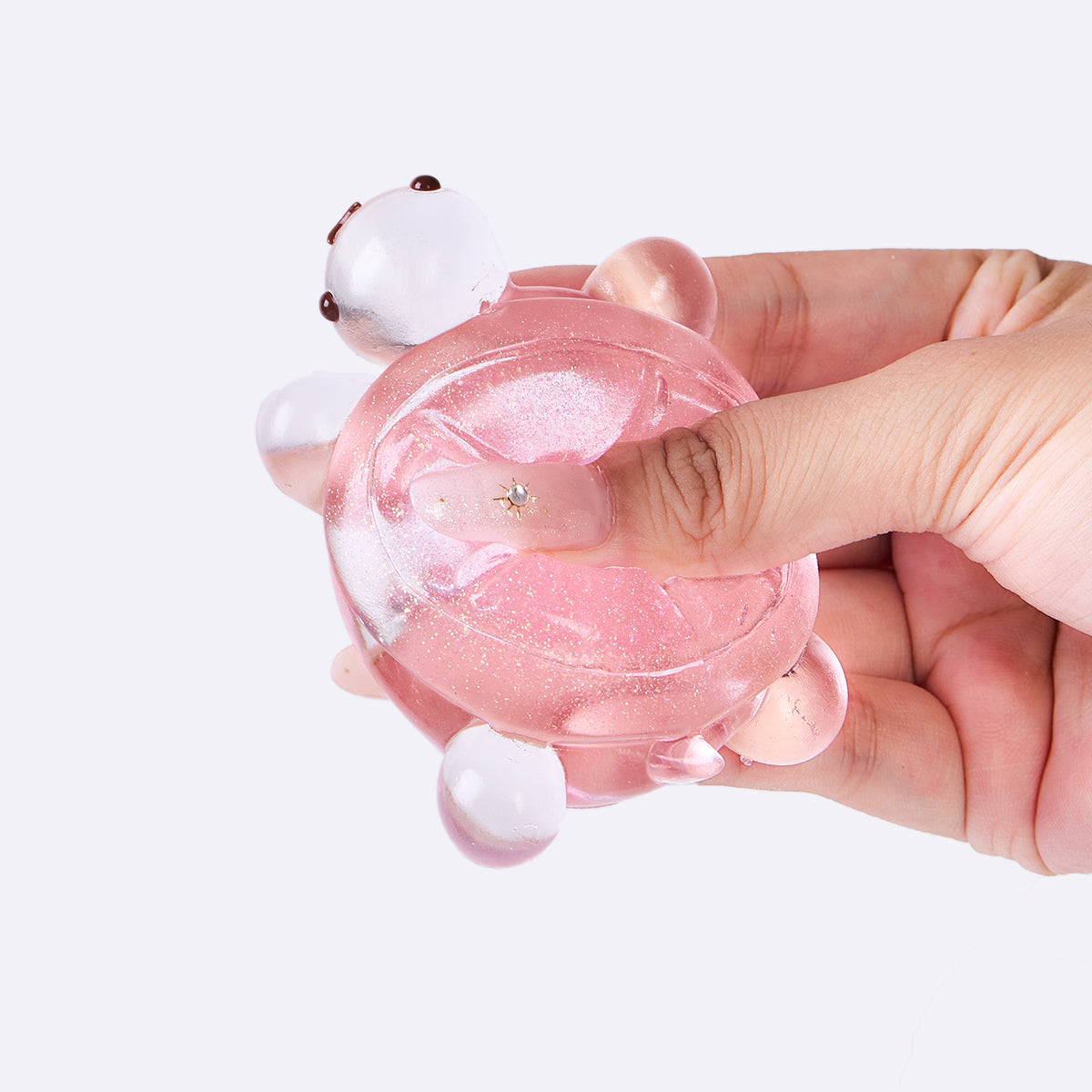 Glitter Clear-pink Turtle Taba Squishy - Image 5