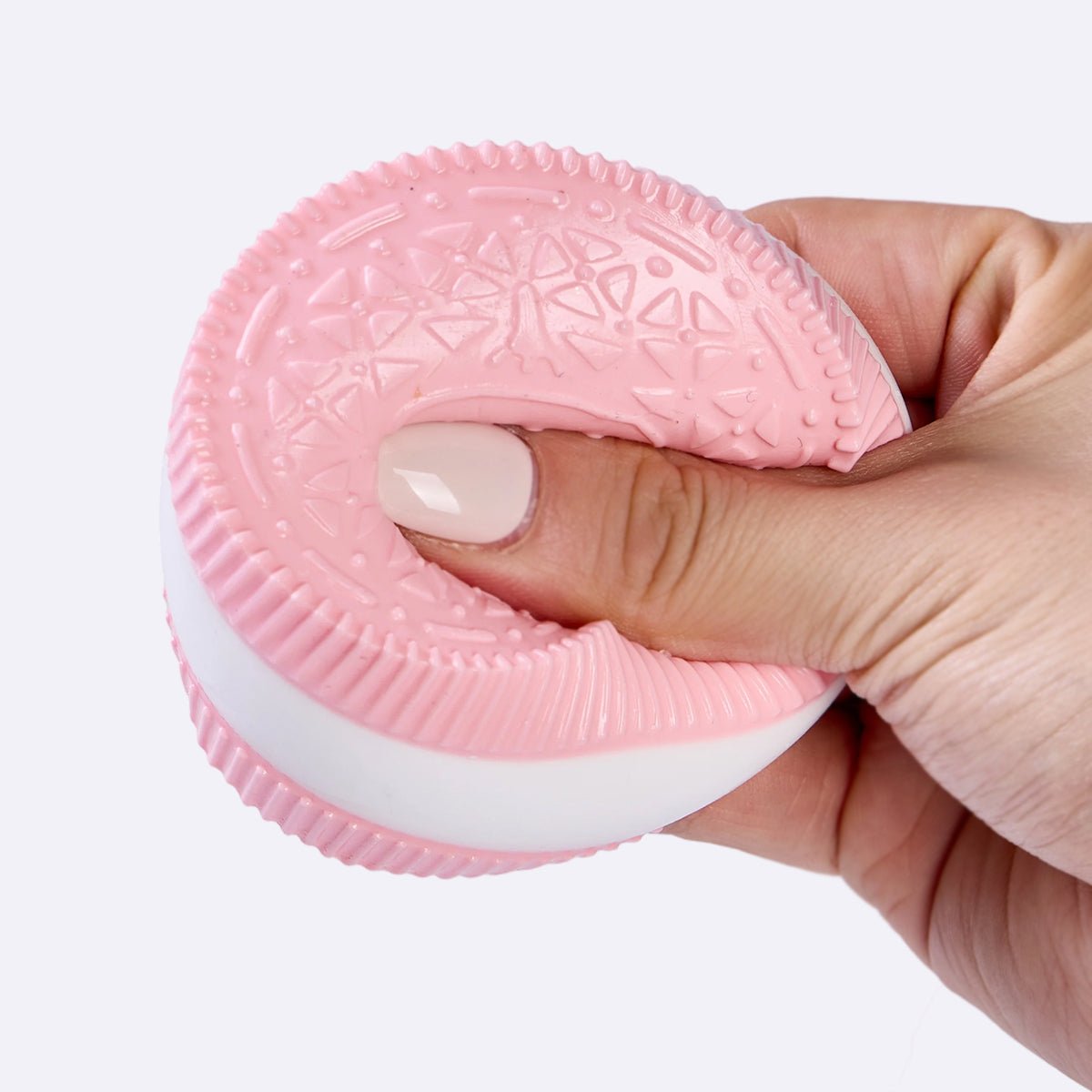 100g Pink-white Sandwich Cookie Taba Squishy - Image 3