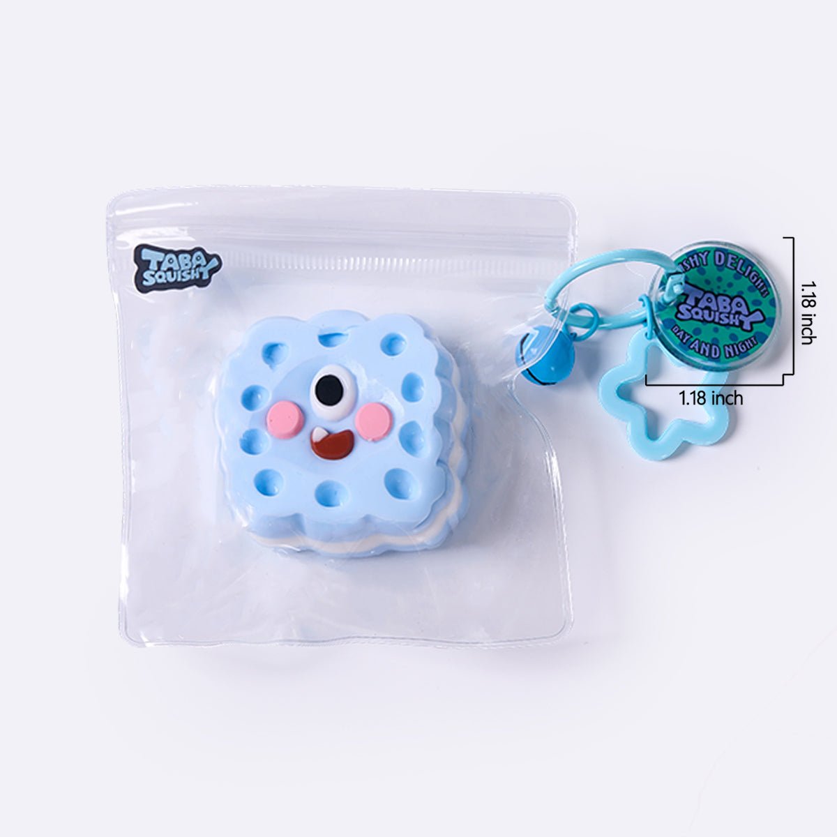 Blue Cute Monster Sandwich Cookie Taba Squishy - Image 6