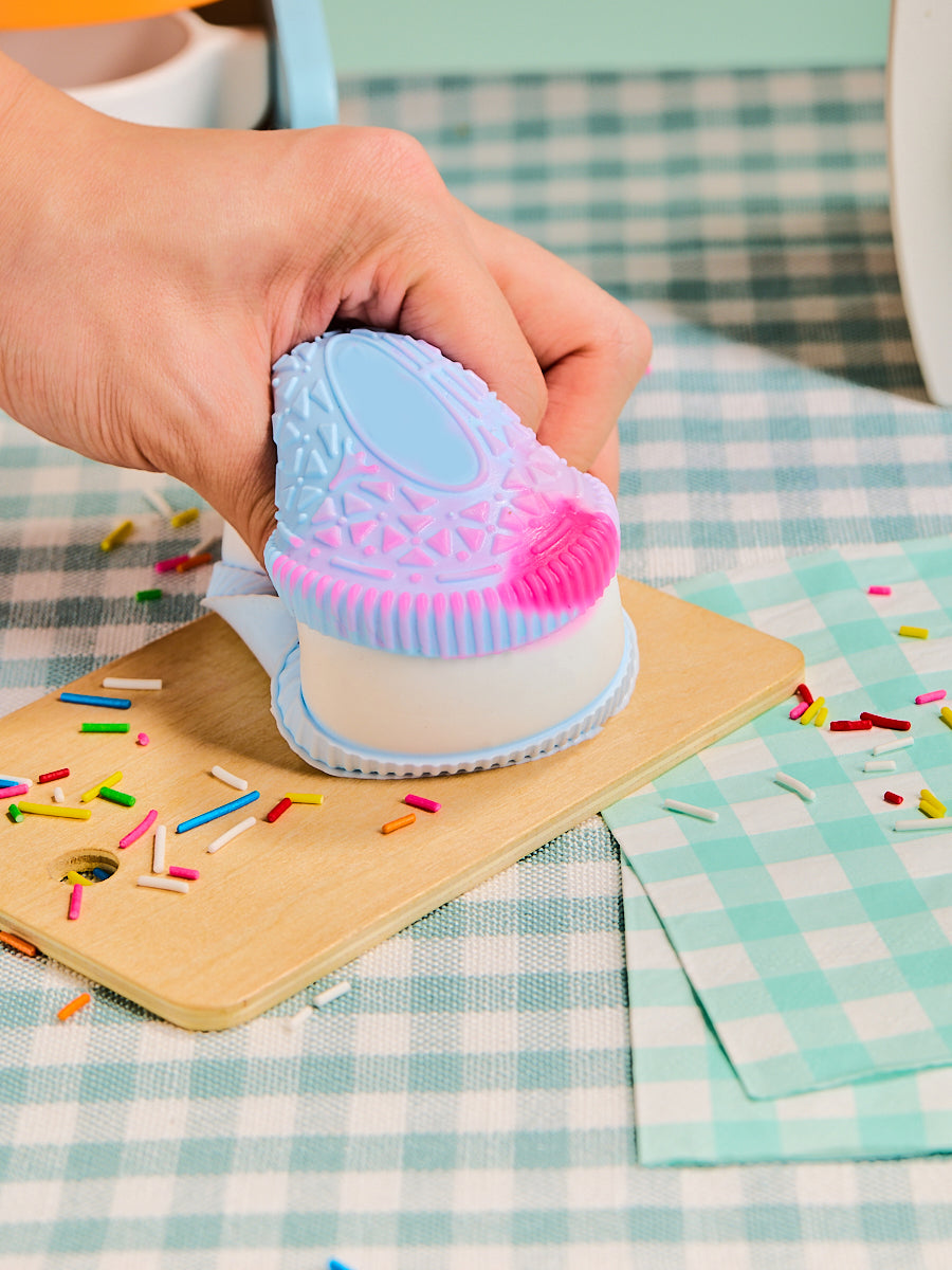 Blue-white Cookie Sandwich Taba Squishy - Image 2