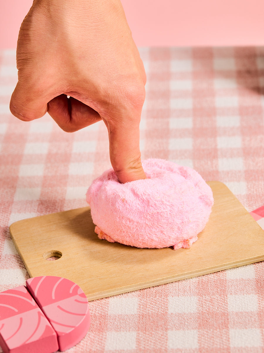Floced Pink Chick Taba Squishy - Image 5