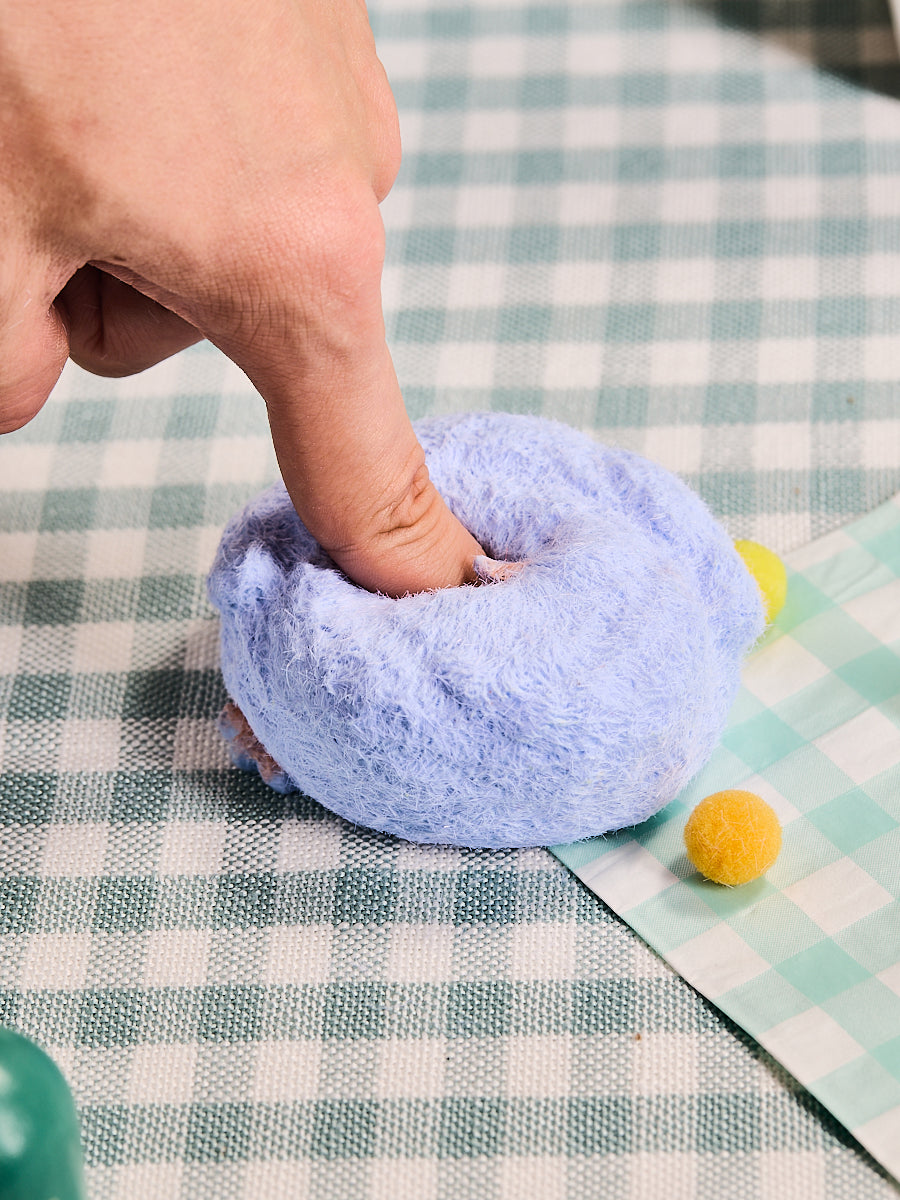 Flocked Blue Chick Taba Squishy - Image 4