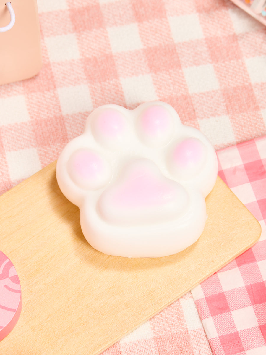 Big White-pink Paw Taba Squishy - Image 6