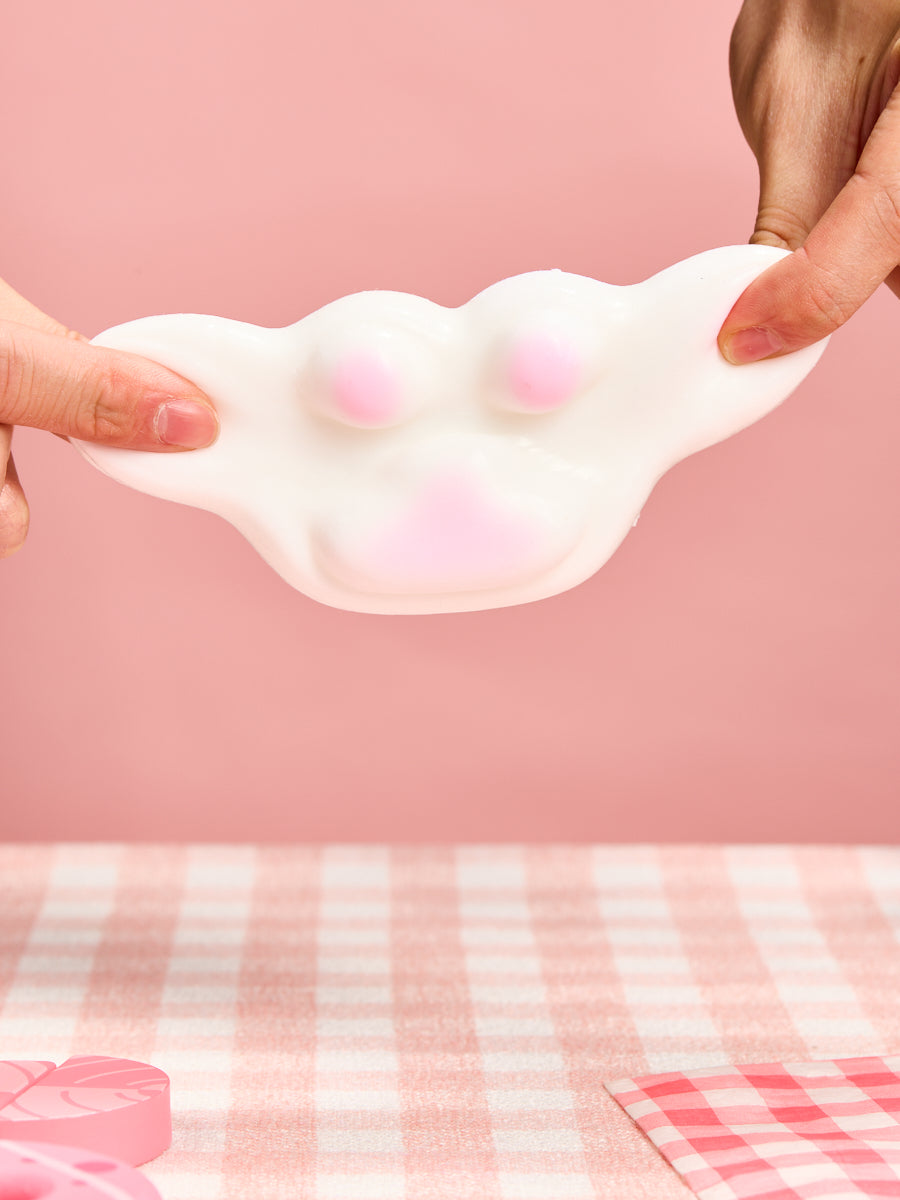 Big White-pink Paw Taba Squishy - Image 2