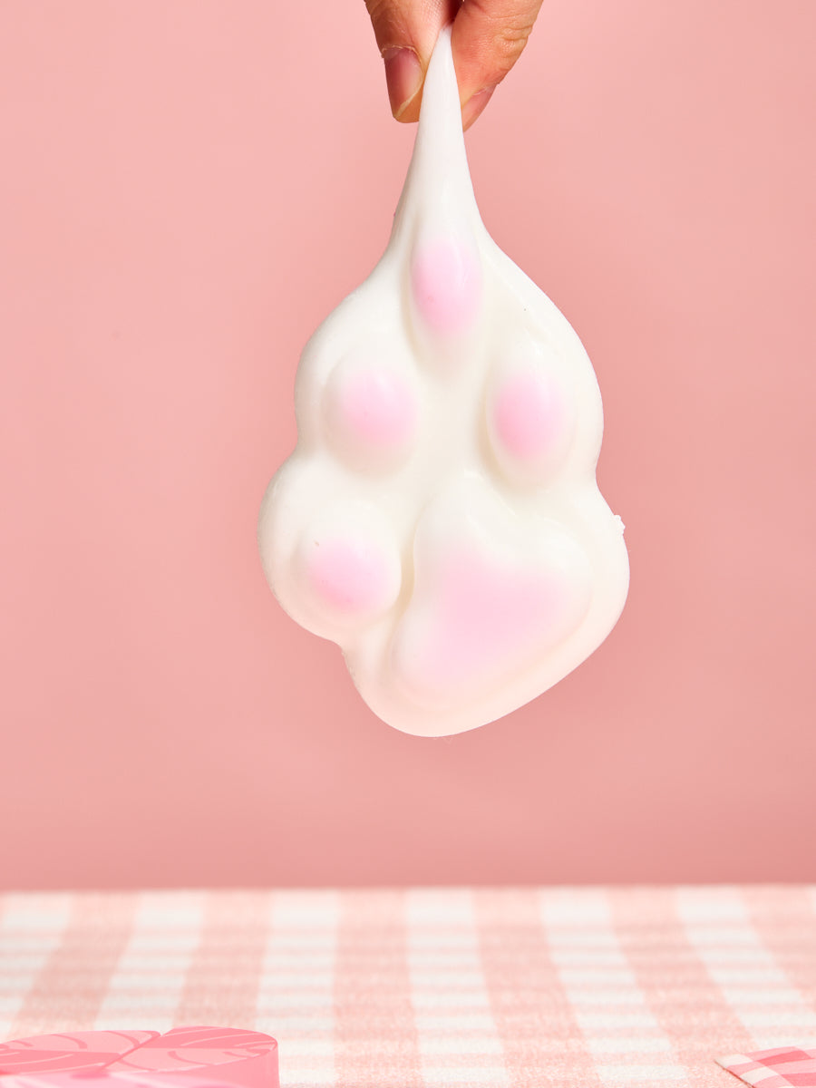 Big White-pink Paw Taba Squishy - Image 3