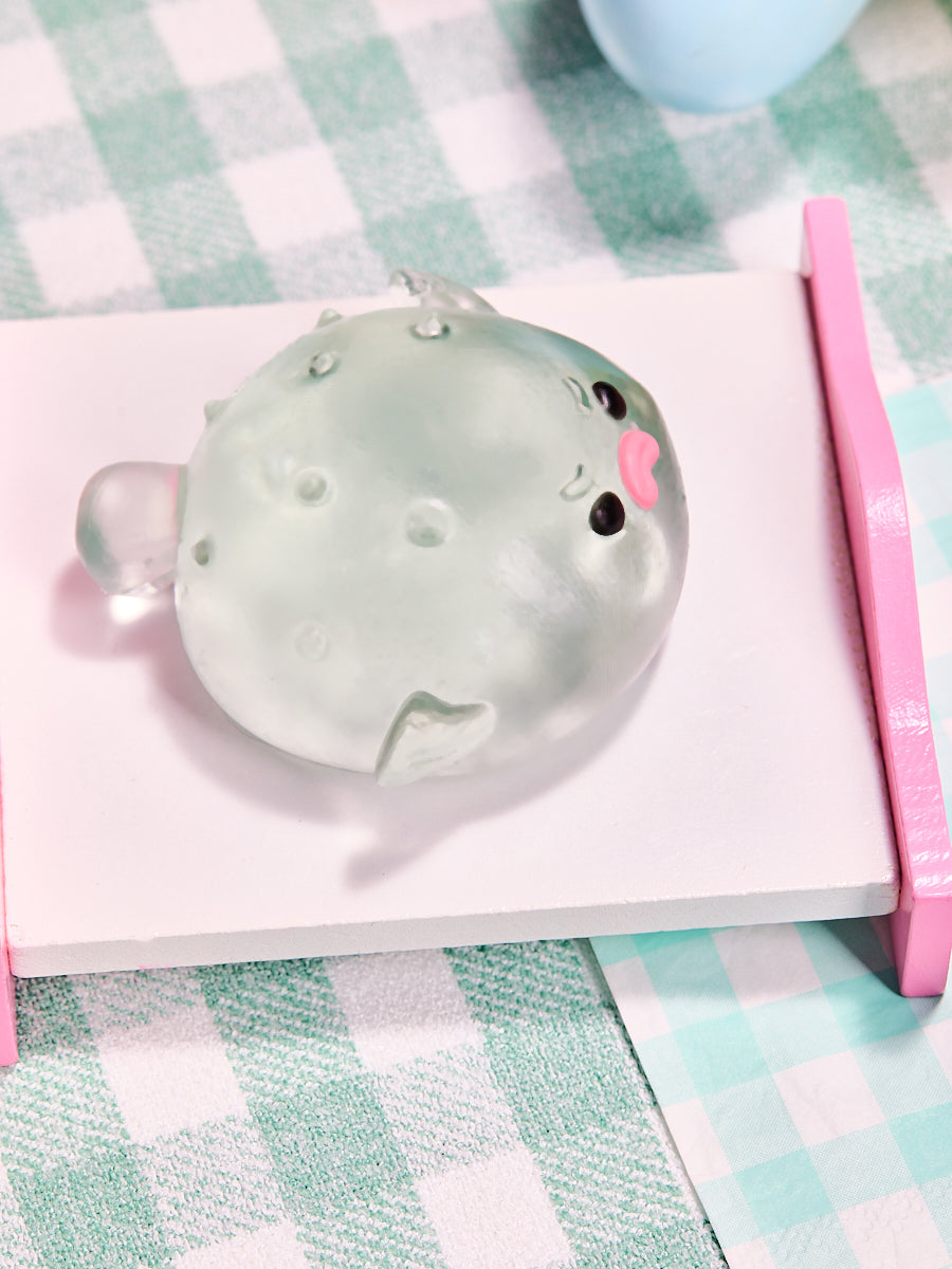 Transparent-green Pufferfish Taba Squishy - Image 7