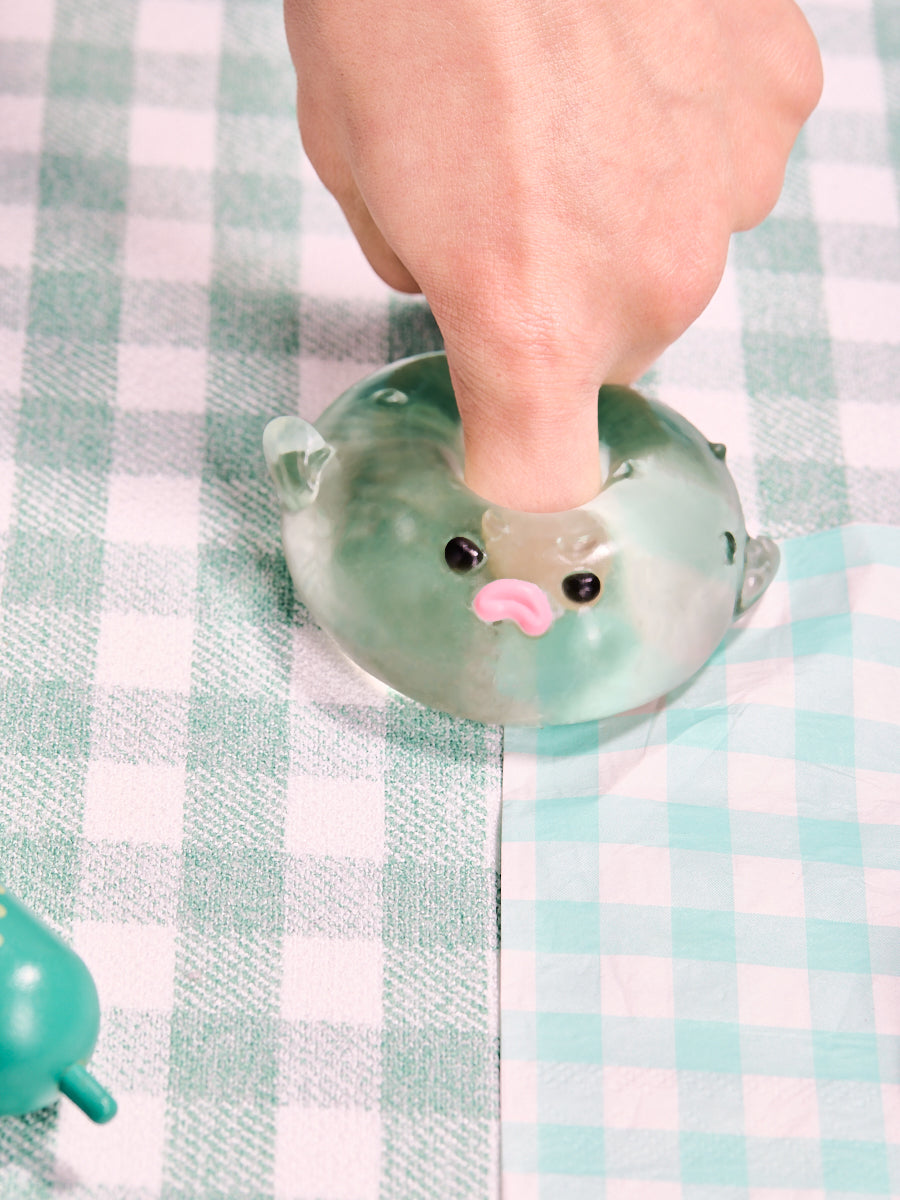 Transparent-green Pufferfish Taba Squishy - Image 9