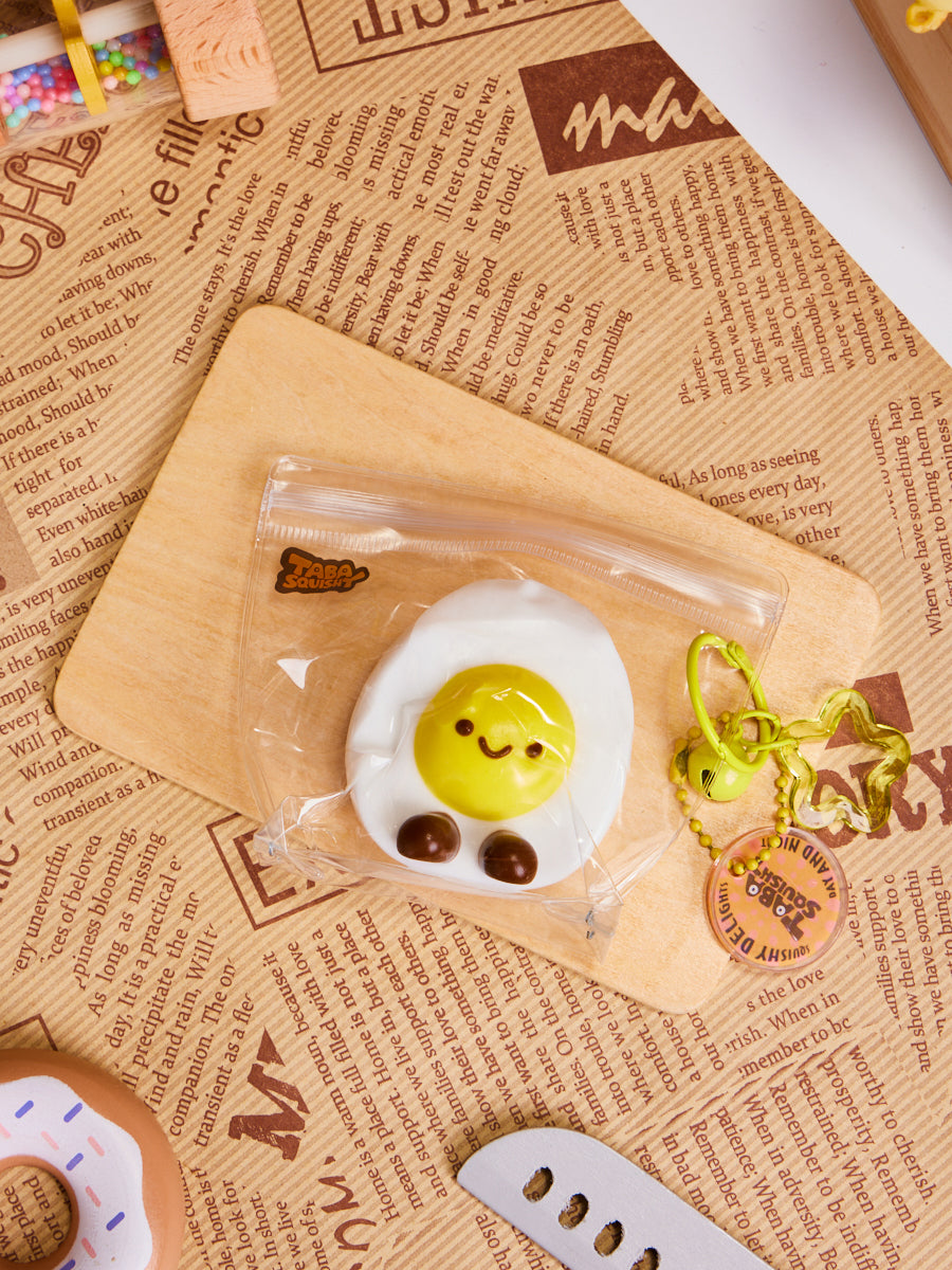 Cute Fried Egg Taba Squishy - Image 5