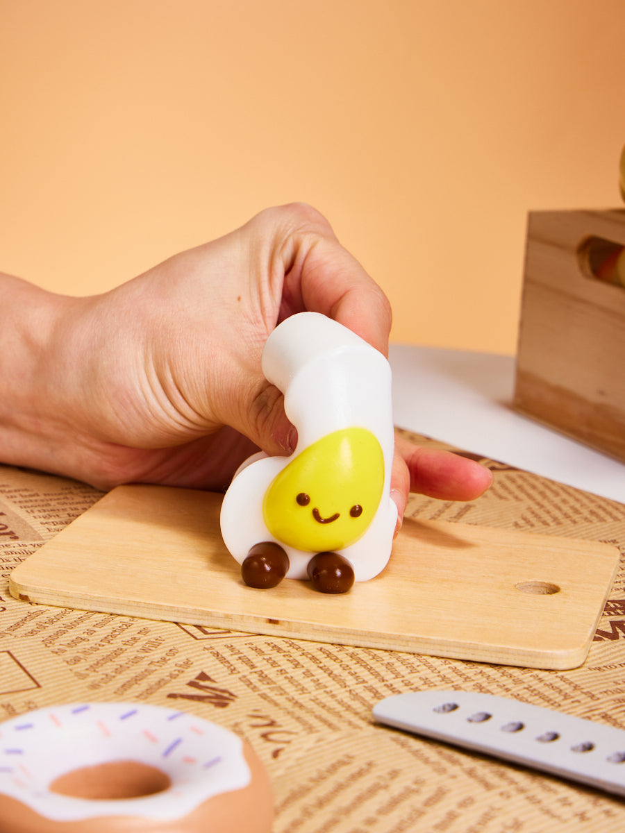 Cute Fried Egg Taba Squishy - Image 6