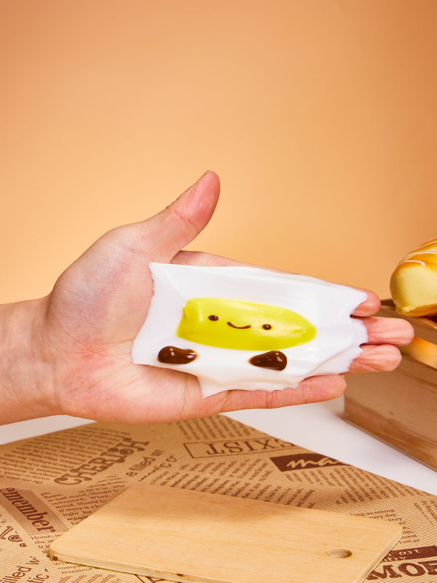 Cute Fried Egg Taba Squishy - Image 3