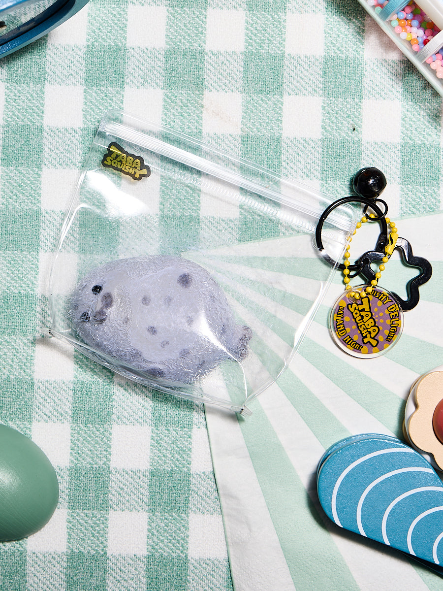 Flocked Cute Grey Seal with Dots Taba Squishy - Image 5