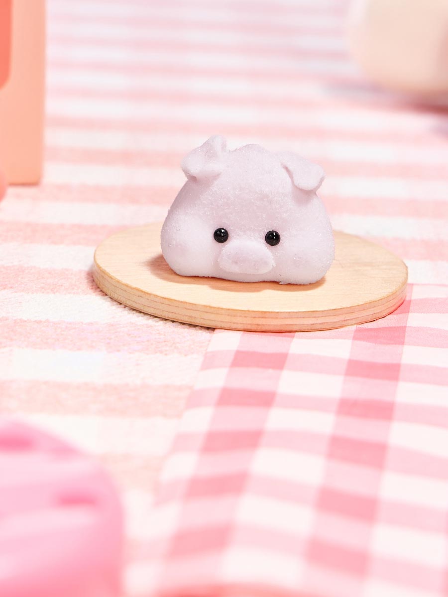 Flocked Mini Pink Pig Taba Squishy - Image 9