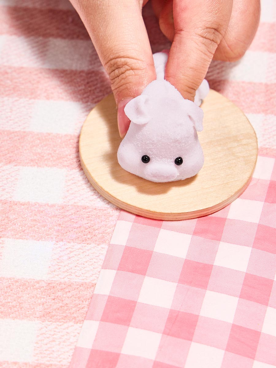 Flocked Mini Pink Pig Taba Squishy - Image 7