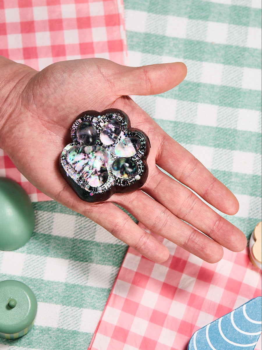 Transparent-black-silver Paw Taba Squishy - Image 4
