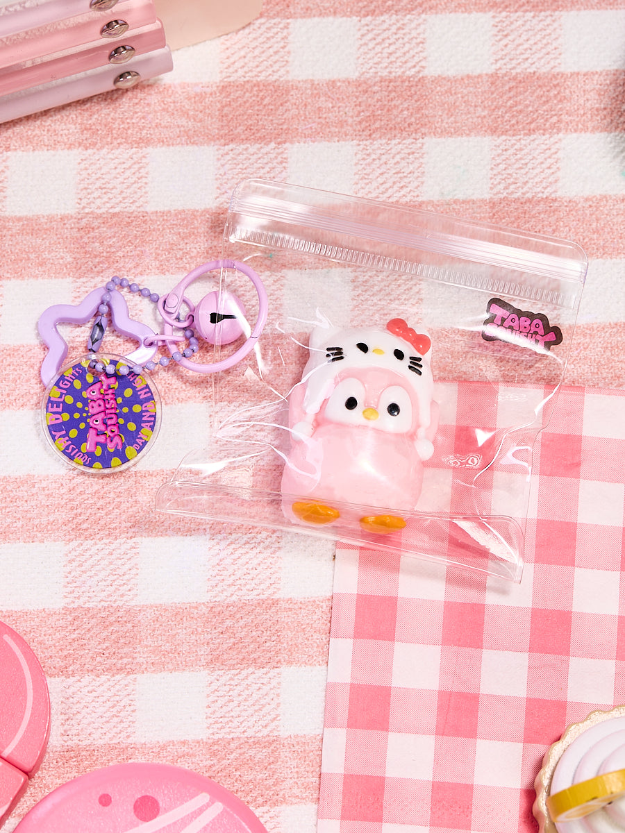 Cute Penguin with Kitten Hat Taba Squishy - Image 5