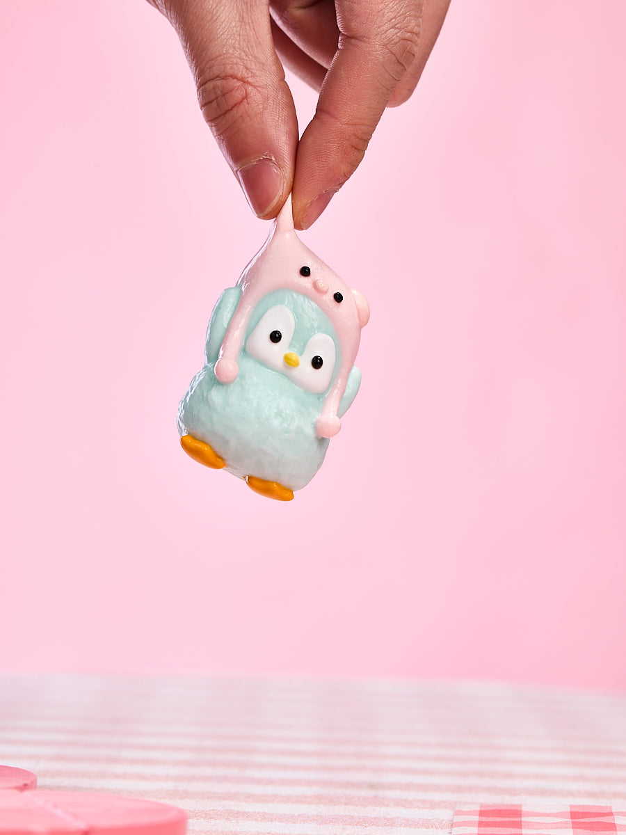 Cute Penguin with Pig Hat Taba Squishy - Image 3