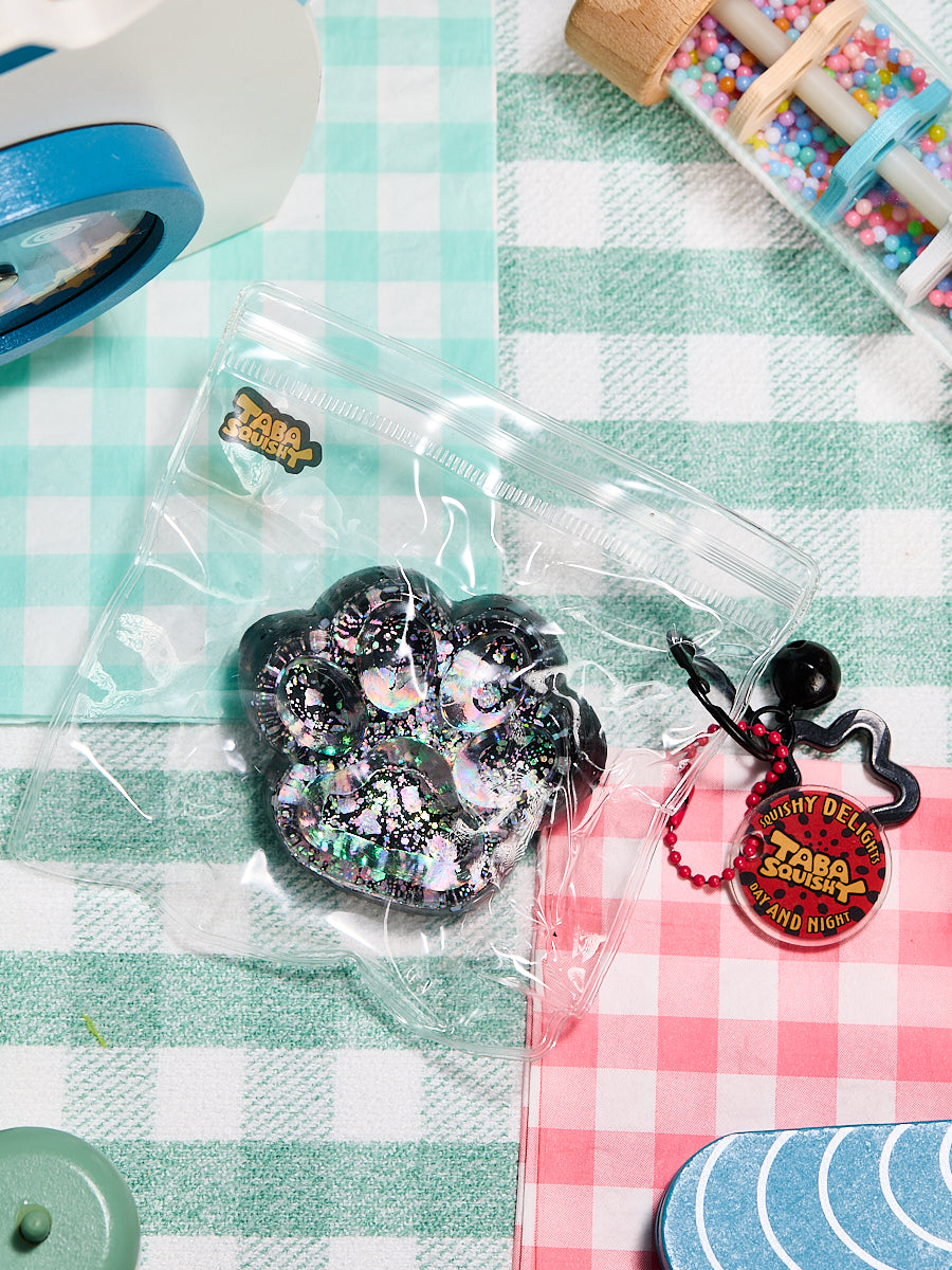 Transparent-black-silver Paw Taba Squishy - Image 6