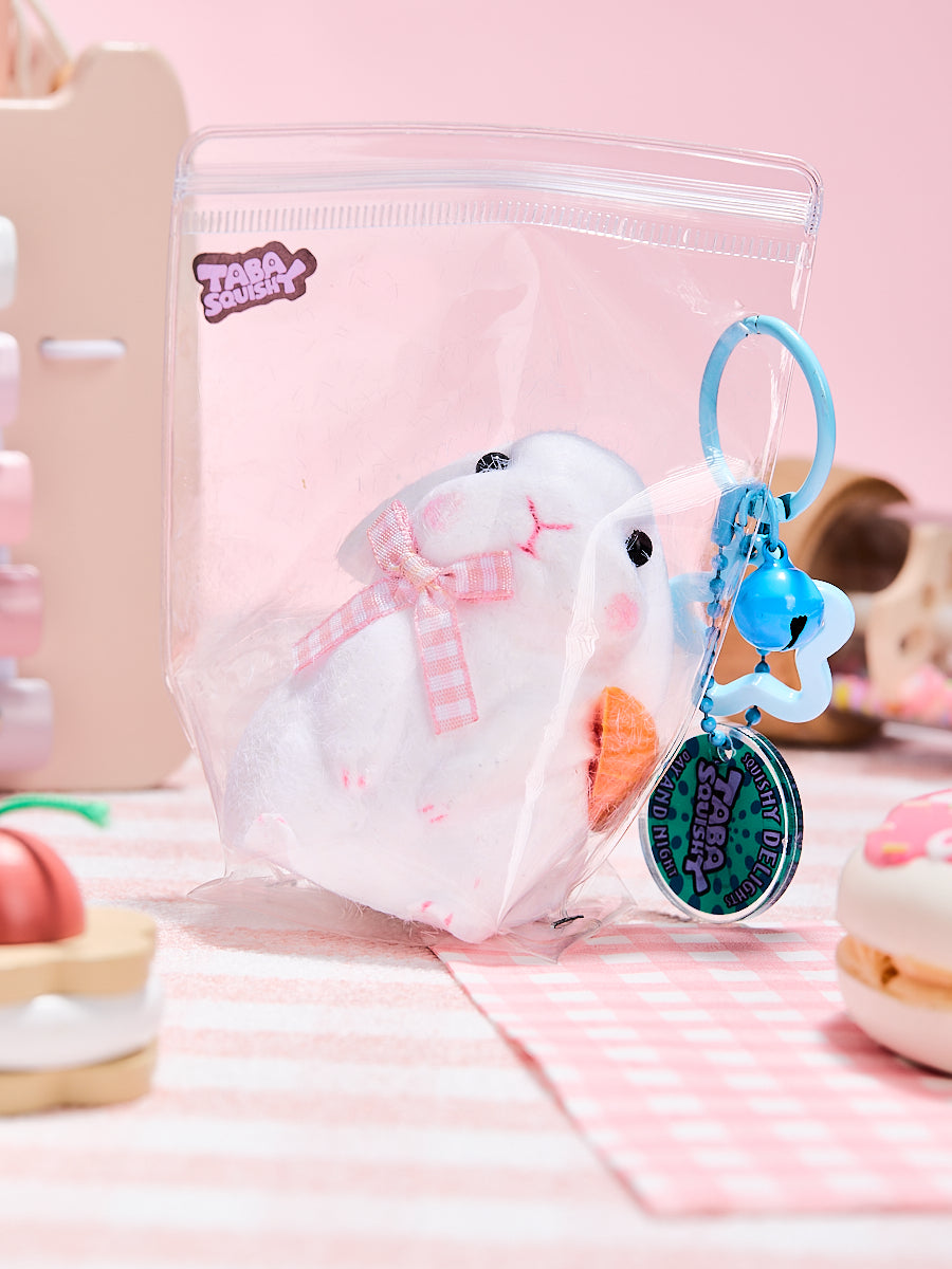 Flocked Cute Bunny with Bow Taba Squishy - Image 7
