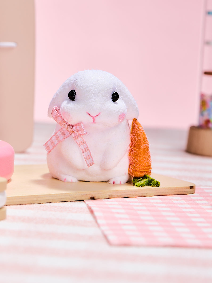 Flocked Cute Bunny with Bow Taba Squishy - Image 8