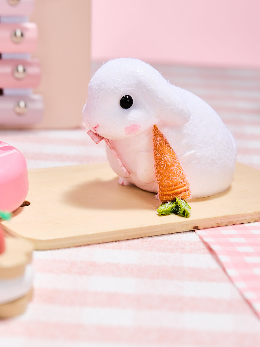 Flocked Cute Bunny with Bow Taba Squishy - Image 6