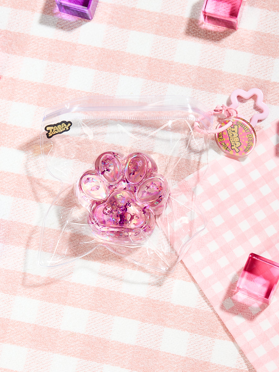 Foil Flakes Fuchsia Paw Taba Squishy - Image 8