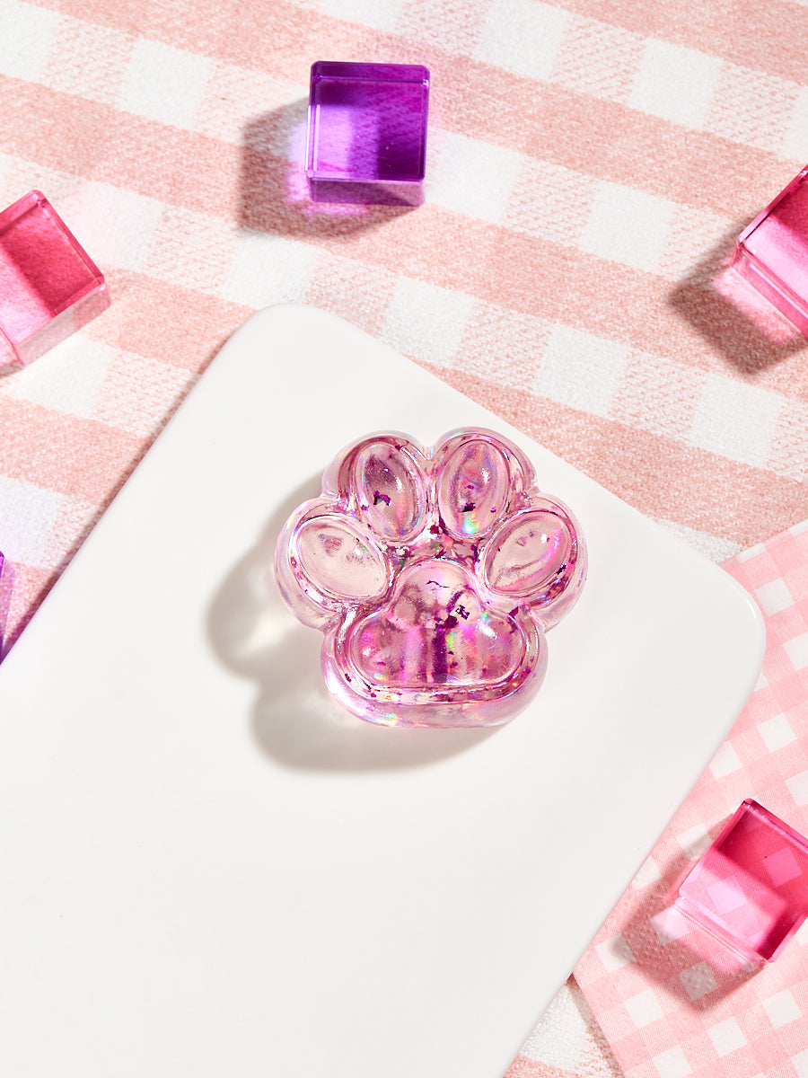 Foil Flakes Fuchsia Paw Taba Squishy - Image 10