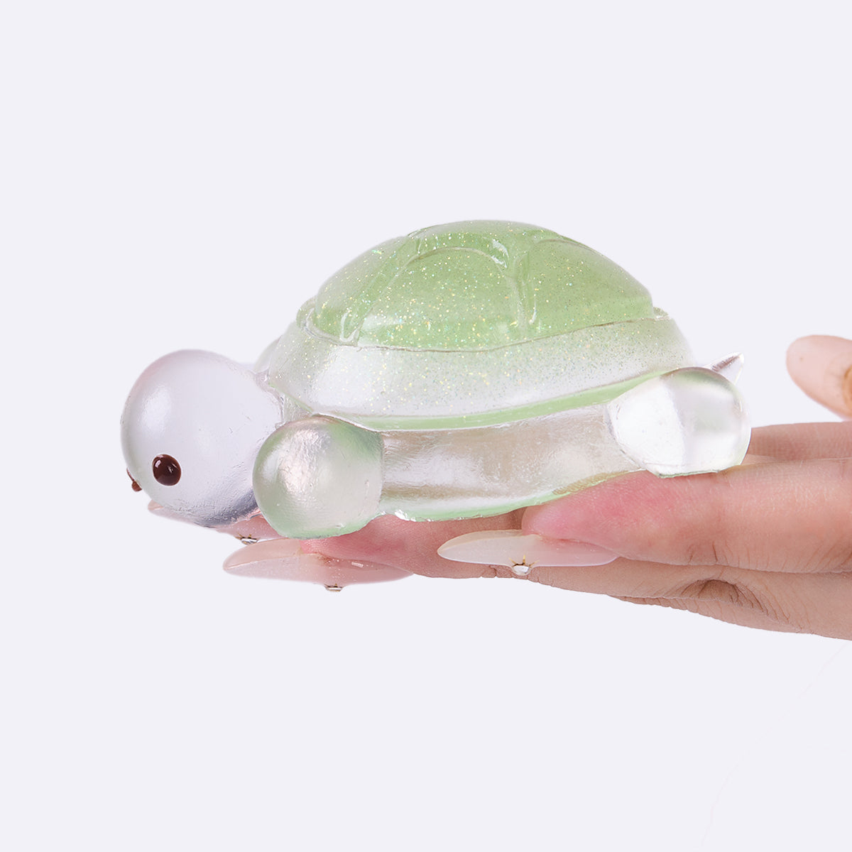 Glitter Clear-green Turtle Taba Squishy - Image 5