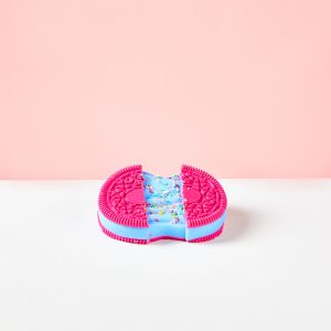Fuchsia-blue Stretchy Cookie Sandwich Taba Squishy