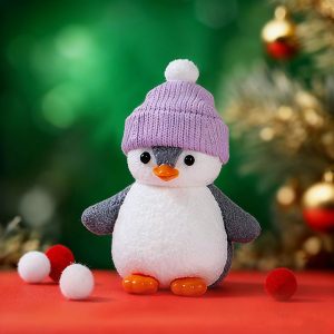 Penguin with Purple Hat Taba Squishy