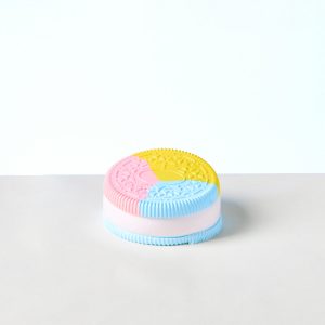 Blue-pink-yellow Cookie Sandwich Taba Squishy