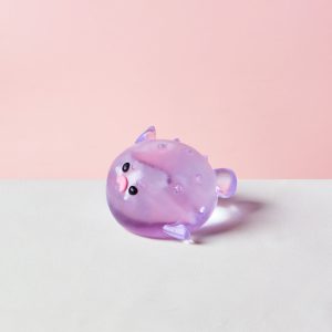Transparent-purple Pufferfish Taba Squishy