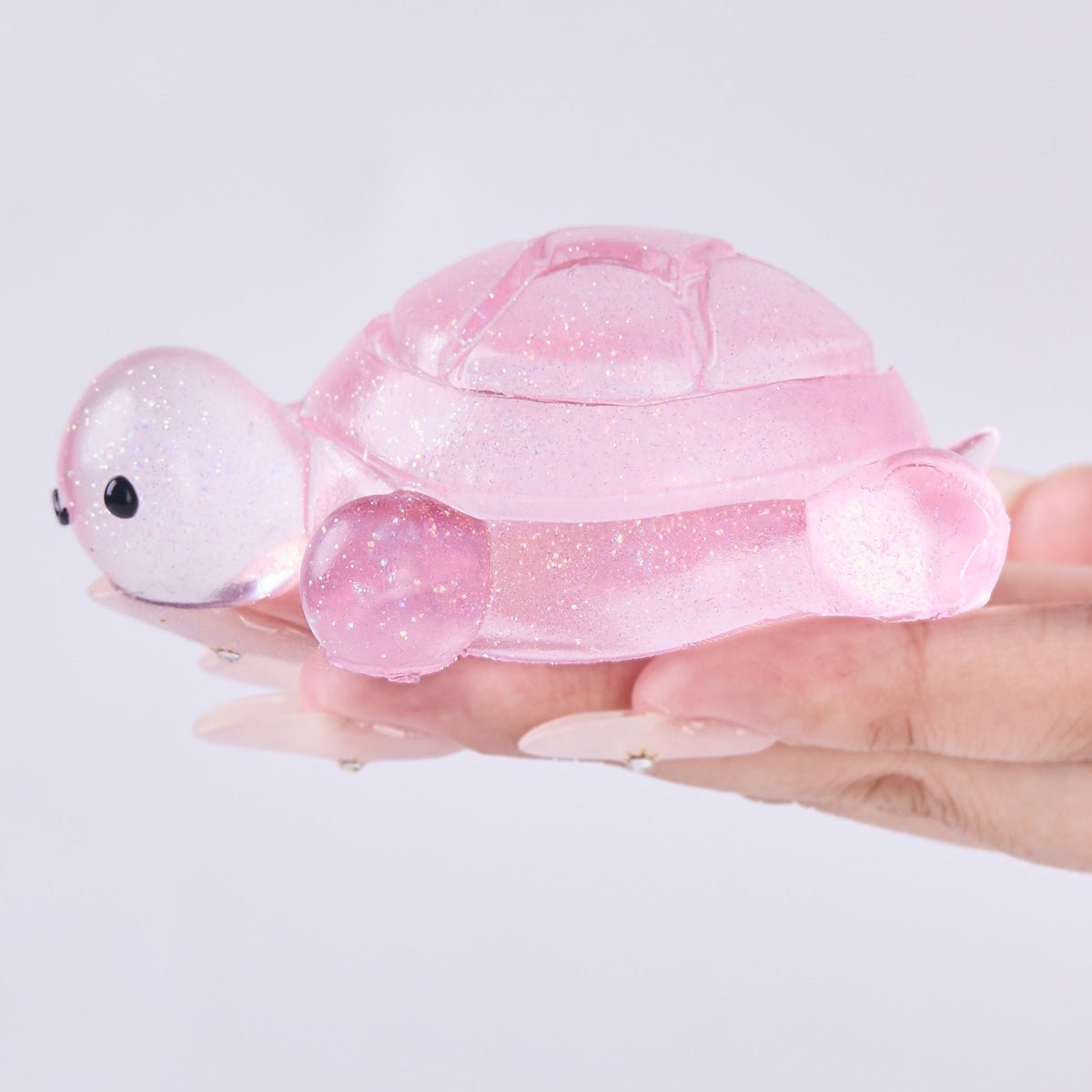 Glitter Transparent-pink Turtle Taba Squishy - Image 2
